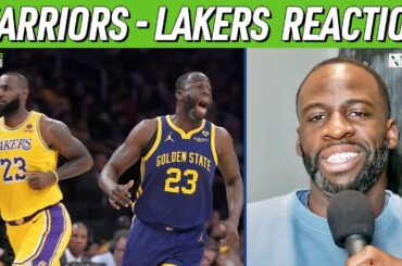 Draymond Green reacts to Warriors-Lakers win, Steph Curry & Klay Thompson "lights out" shooting