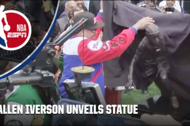 Allen Iverson's statue is unveiled at 76ers' training complex | NBA on ESPN