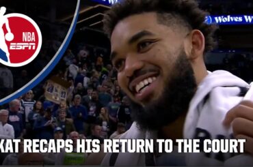 Karl-Anthony Towns talks return, fuels crowd to chant for Rudy Gobert 🗣️ | NBA on ESPN