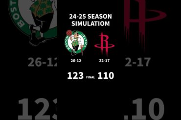 Boston Celtics vs. Houston Rockets simulation results.#jasontatum #jaylenbrown #larrybird