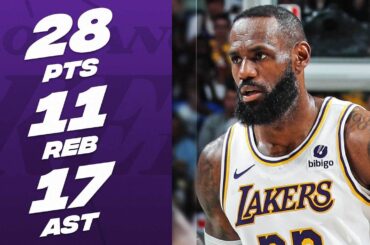 LeBron James' REGAL TRIPLE-DOUBLE PERFORMANCE! 👏 | April 14, 2024