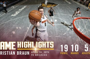 Christian Braun Full Game Highlights vs. Grizzlies 🎥