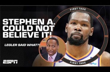 Stephen A. WAS SHOCKED to hear this Kevin Durant & Luka Doncic HOT TAKE 🔥 | First Take