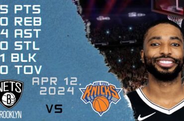 Mikal Bridges Player Full Highlights VS KNICKS NBA Regular Season Game 12-04-2024