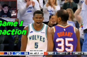 Minnesota Timberwolves vs Phoenix Suns Game 1 Highlights Reaction | Reacting to Suns vs Timberwolves