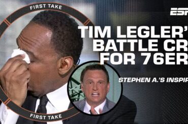 🤣 Stephen A. emotional after Tim Legler's MOTIVATIONAL speech for Knicks-76ers | First Take