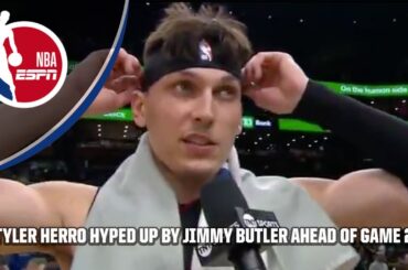 Tyler Herro on Jimmy Butler after Game 2 win 🗣️ 'HE TOLD ME TO LEAD THESE GUYS!' | NBA on ESPN