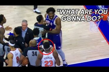 LEAKED Audio Of Joel Embiid Trying To Fight The Knicks: “What Are You Gonna Do?”👀