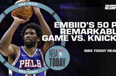 Joel Embiid 'UNLEASHED' & was 'REMARKABLE' plagued with injury in playoff win vs. Knicks | NBA Today