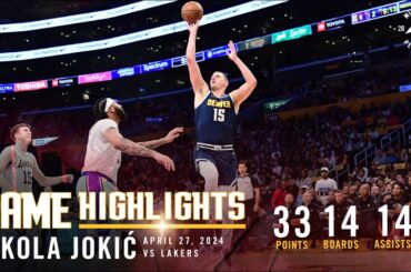 Nikola Jokić Full Game Four Highlights vs. Lakers 🎥