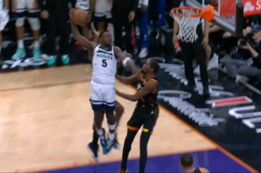 Anthony Edwards filthy poster dunk all over Kevin Durant in clutch of Game 4 😳