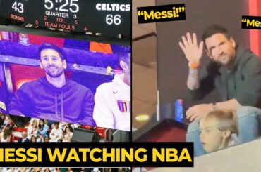 NBA fans shouting 'MESSI, MESSI' names when Messi spotted watching Miami Heat | Football News Today