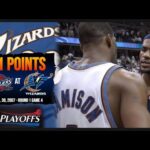 Antawn Jamison 31 points - 2007 Playoffs Round 1 Game 4 - Cleveland Cavaliers @ Washington Wizards