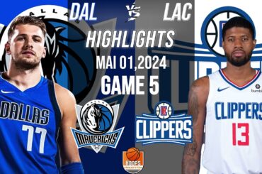 Dallas Mavericks vs Los Angeles Clippers Game 5 , Half 1 Full Highlights | 2024 WCR1 |