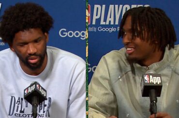 Joel Embiid & Tyrese Maxey talks Game 6 Loss vs Knicks, Postgame Interview