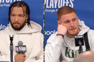 Jalen Brunson & Donte DiVincenzo talk Game 3 Loss vs Pacers, Postgame Interview 🎤