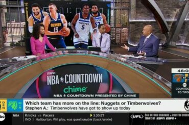 NBA Countdown | Which team has more on the line: Nuggets vs. Timberwolves??? - Stephen A. and Wilbon