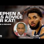 Stephen A. gives advice to Karl-Anthony Towns as Nuggets look to close out series 👀 | First Take