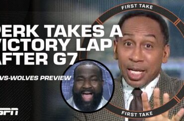 WATCH YO MOUTH! 🖐🤣 Perk gloats his Wolves' G7 prediction + Mavs-Wolves preview | First Take