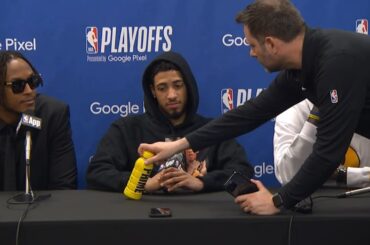 Tyrese Haliburton gets in trouble for having unsponsored drink in his interview 😂