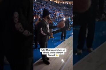 Kyler Murray taking shots before Mavs-Thunder Game 2 👏