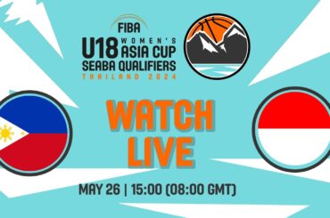 Philippines v Indonesia | Full Basketball Game | FIBA U18 Women's Asia Cup 2024 | SEABA Qualifiers