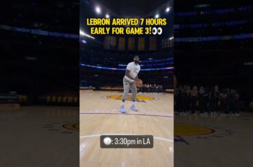 Bron arrived 7 hours early for Game 3 vs Jokic & The Nuggets!👀