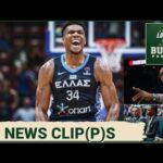 Giannis Antetokounmpo returns to the floor  Sam Cassell looms and Doc Rivers  on the silver screen