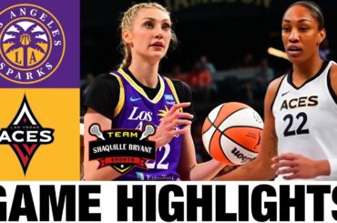 Los Angeles Sparks vs Las Vegas Aces Highlights | Women's Basketball | 2024 WNBA