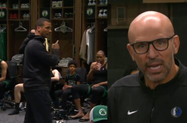 Dallas Mavericks and Boston Celtics locker room after Game 2 of Finals