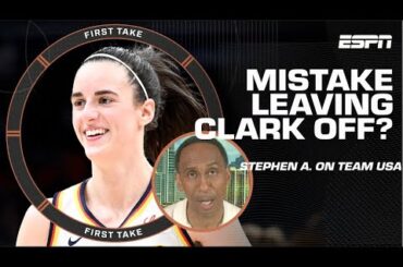 Stephen A.’s strong RESPONSE to Team USA’s decision to omit Caitlin Clark 🍿 | First Take