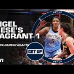 A BASKETBALL PLAY! - Andraya Carter on Angel Reese’s Flagrant 1 vs. Caitlin Clark | Get Up