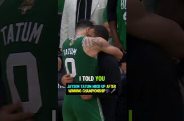 Tatum was Mic'd up during his Championship win!🗣🎤