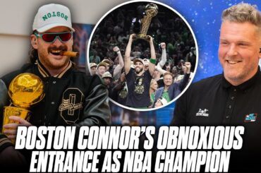 Boston Connor Makes Obnoxious Entrance As An NBA Champion On The Pat McAfee Show