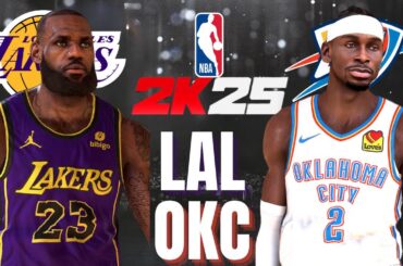 LAKERS vs THUNDER | NBA 2K25 ULTRA REALISTIC | CONCEPT GRAPHICS GAMEPLAY | K4RL