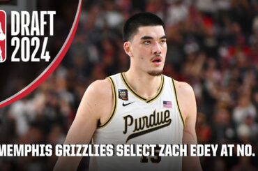 The Memphis Grizzlies select Zach Edey with the No. 9 pick in the 2024 NBA Draft | NBA on ESPN