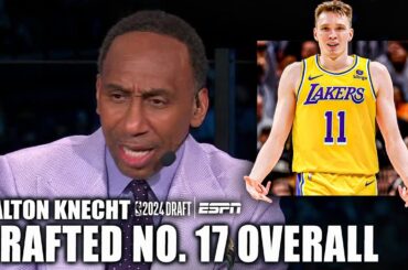 Stephen A. reacts to Dalton Knecht getting drafted by the Lakers: 'LA needed a shooter!' | NBA Draft