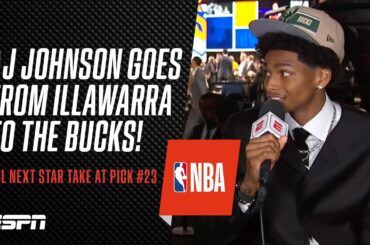 A.J. Johnson on going from Illawarra Hawks to Milwaukee Bucks as surprise No. 23 pick in NBA Draft!