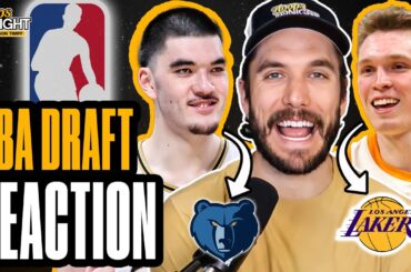 NBA Draft Reaction: Lakers STEAL Knecht, Grizzlies draft Zach Edey, Wolves big trade | Hoops Tonight