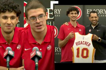 #1 Overall Pick Zaccharie Risacher & Nikola Djurisic's Hawks Introductory Press Conference!