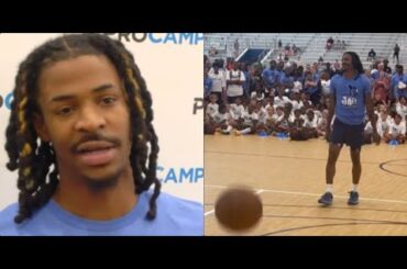 Ja Morant speaks on his injury update at his Basketball Camp in Memphis!!