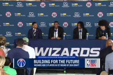 Will Dawkins, Alex Sarr, Bub Carrington, & Kyshawn George Wizards Introductory Press Conference