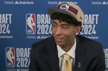 Cameron Christie Los Angeles Clippers VERY FIRST INTERVIEW - NBA DRAFT NIGHT 2024