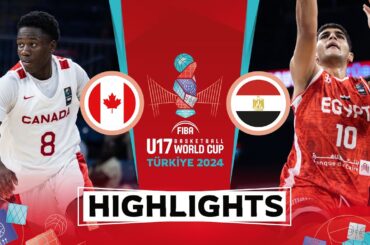 Canada 🇨🇦 vs Egypt 🇪🇬 | Highlights | FIBA U17 Basketball World Cup 2024