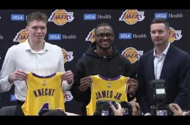 [FULL] Los Angeles Lakers introduce Bronny James, Dalton Knecht | NBA on ESPN