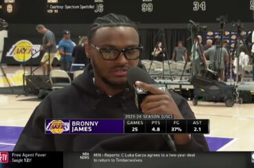 Bronny talks his first Lakers Press Conference and Jersey Introduction