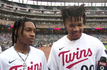 Wolves rookies get first pitch at Target Field: 'I was just trying to throw a strike'