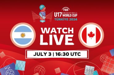 LIVE - Argentina v Canada | FIBA U17 Basketball World Cup 2024 | Round of 16