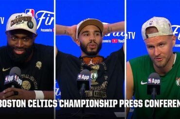 Boston Celtics react to winning HISTORIC 18th NBA Championship [PRESS CONFERENCE] | 2024 NBA Finals