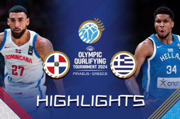 Dominican Republic 🇩🇴 vs Greece 🇬🇷 | Highlights | FIBA OQT 2024 Greece